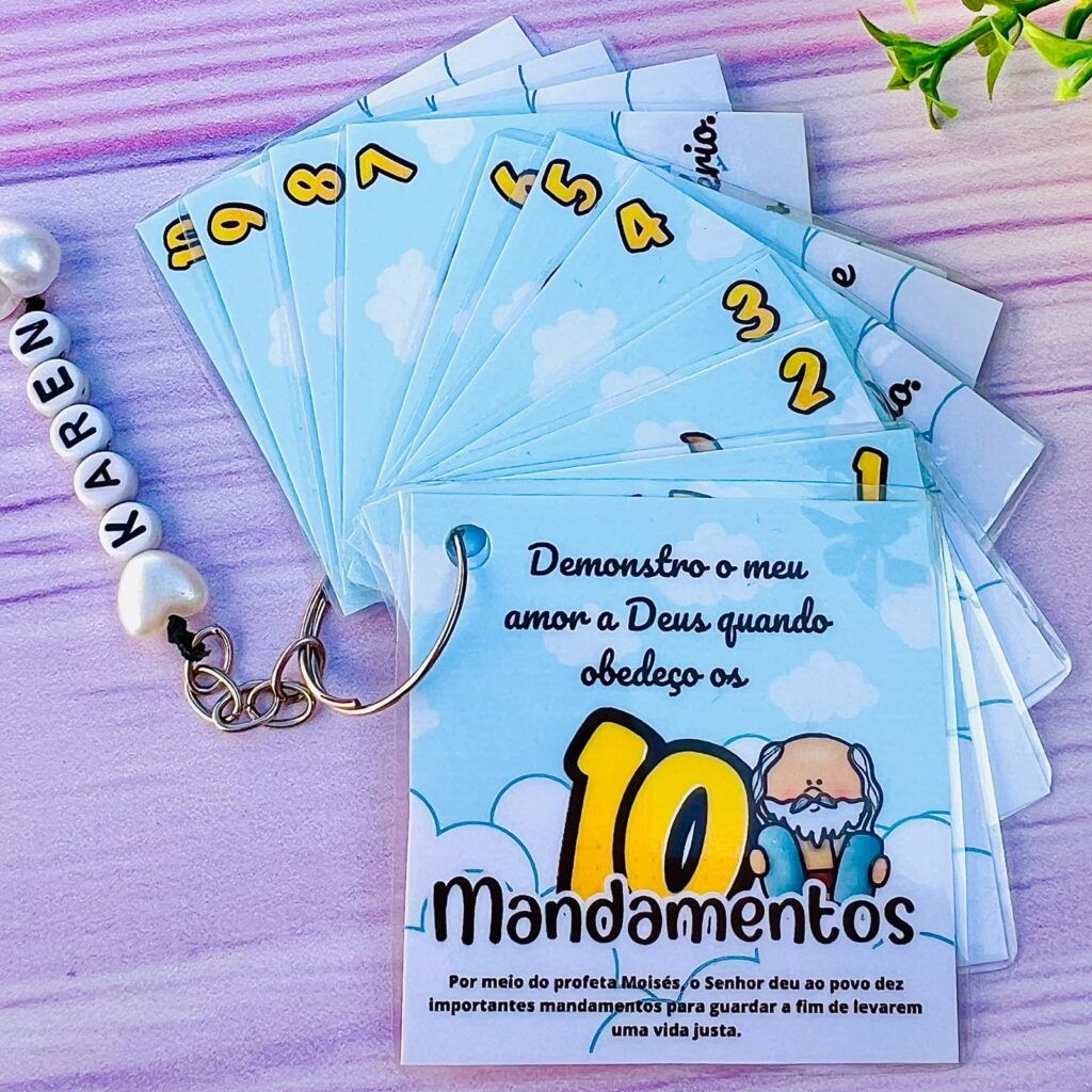 Artes Para Chaveiro Mandamentos Evangelizando Uma Crian A