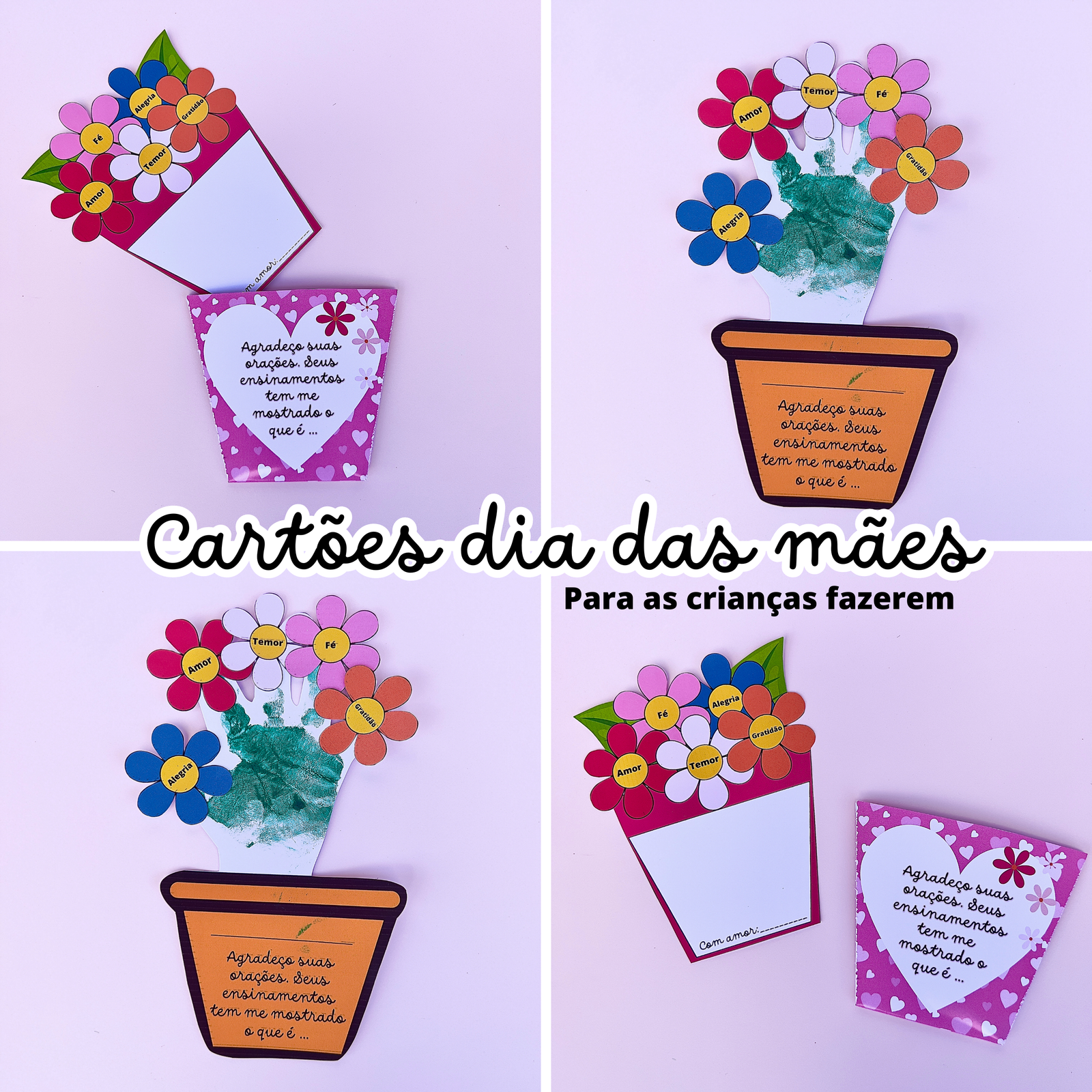 Cartões dia das MÃES – Evangelizando uma Criança