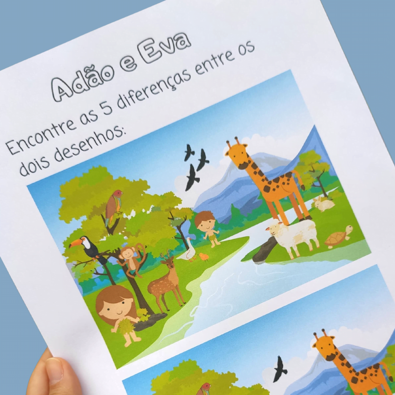 Adão e Eva ( Recurso visual + 1 atividade ) – Evangelizando uma Criança