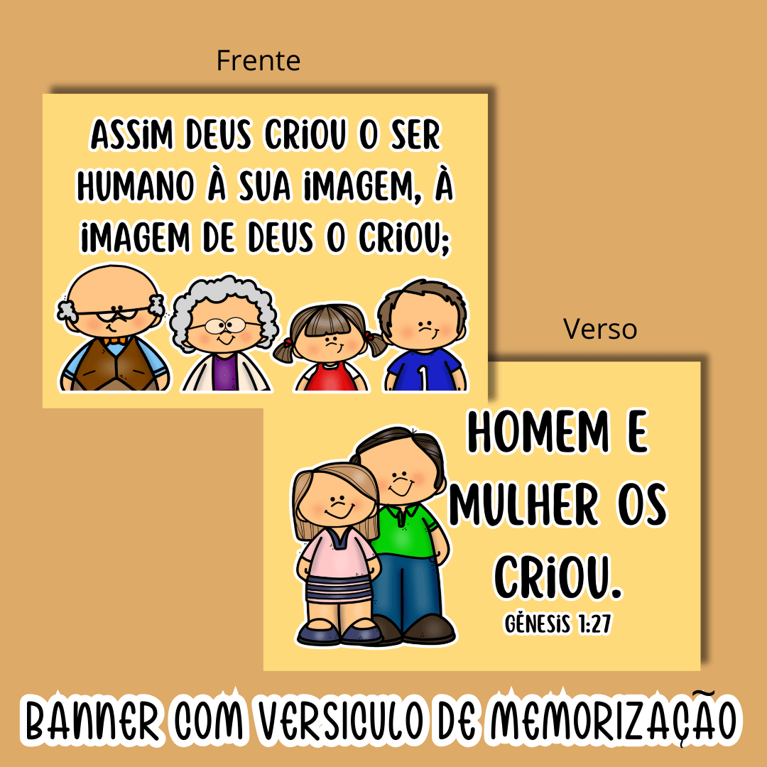 Deus criou o homem e a mulher – Evangelizando uma Criança